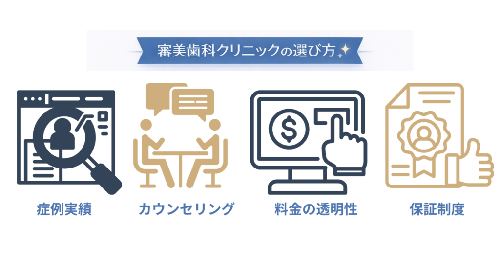 審美歯科クリニックの選び方