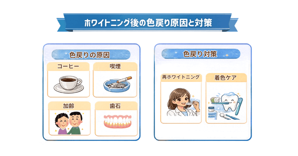 色戻りの原因と対策の図解